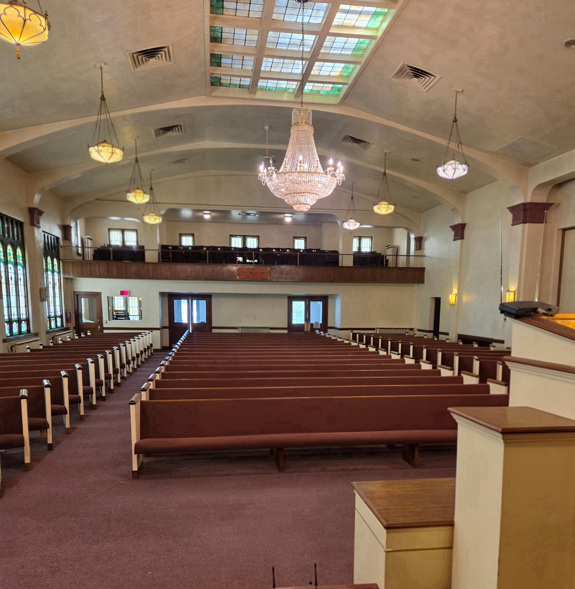 Sanctuary interior at 404 South Arlington St in Akron, Ohio